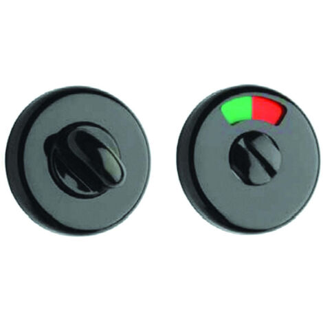 Catenaccio wc libero/occupato in plastica nera - Ø mm.50 - 4 pz