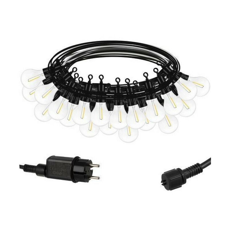 Image of Orobica Store - Catenaria ghirlanda luci led per esterno da giardino 10 metri 24V IP44