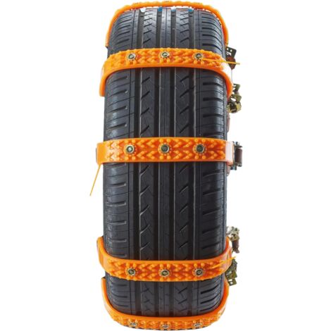 Catene antiscivolo per pneumatici da 6 pezzi, catene antiscivolo universali di emergenza, catene antiscivolo regolabili per auto/SUV/camion/pick-up in caso di pioggia, neve, sabbia e fango