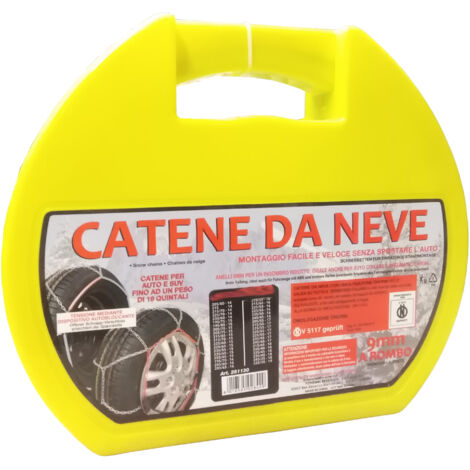 CATENE DA NEVE 9MM GR.70 CON VALIGETTA GIALLA