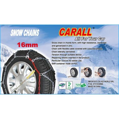 Catene Da Neve A Rombo 16mm Per SUV 4X4 Furgone Camper Gruppo 240