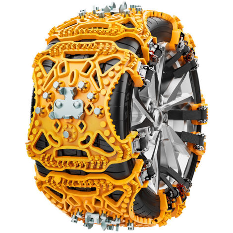 Catene da neve migliorate per auto, 2 catene in TPU per pneumatici di camion/SUV/ATV, larghezza pneumatici 165-275 mm