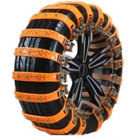Catene da neve per auto antiscivolo universali da 6 pezzi per SUV, auto, furgoni, ecc., Adatto per: 165-265 mm