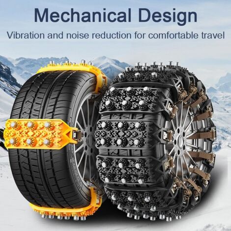 Catene da neve per Dodge Ram 2011-2020, 2021-2024, Catene da neve, Catene invernali, Catene antiscivolo in TPU + lega, Regolabili, Catene di trazione di emergenza, B-8PCS
