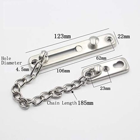 catene per porte in acciaio inossidabile, catene di sicurezza per porte, catena scorrevole, catena di sicurezza antifurto per porte con viti