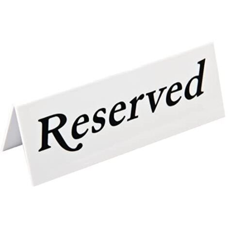 catering apparecchio Superstore L988 "tabella di plastica Sign, riservato (confezione da 10)