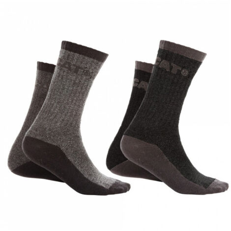 CATERPILLAR 2 paires de chaussettes hiver noir/gris - C723 THERMO