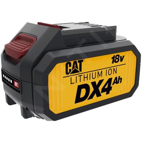Caterpillar – Batterie Li-ion 18V 4Ah – Indicateur LED 5 niveaux – Pour outils électriques – DXB4