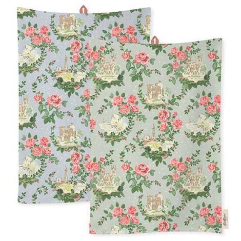 Cath Kidston English Rose 2 Pack Of Tea Towels