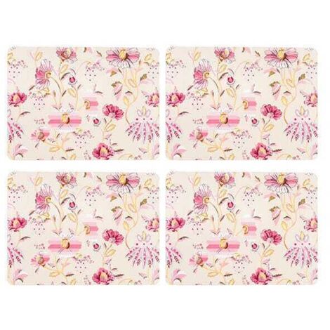 Cath Kidston Friendship Gardens Cream Set of 4 Cork Backed Placemats