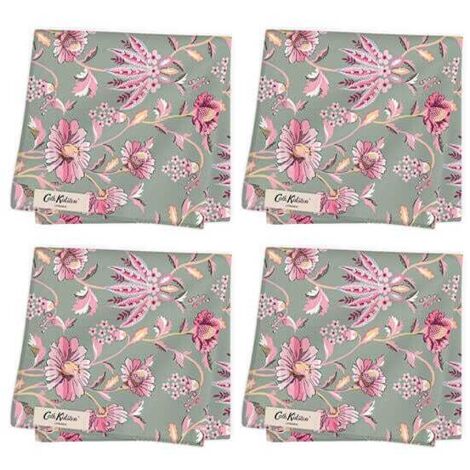 Cath Kidston Friendship Gardens Sage Set of 4 Napkins