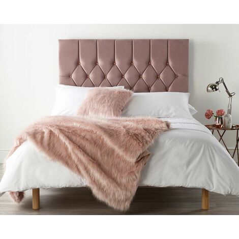 Catherine Lansfield Boutique Headboard, Rose Gold