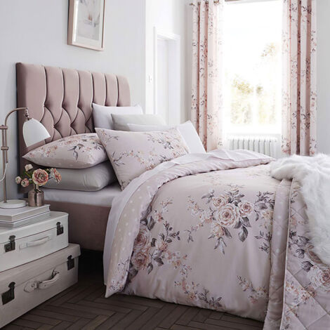 Catherine Lansfield Canterbury Bedspread Blush