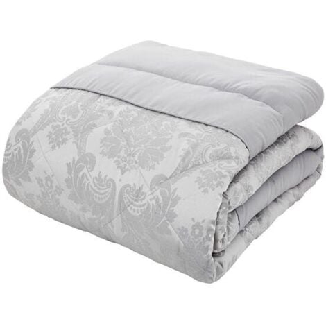 Catherine Lansfield Damask Jacquard Bedspread Jacquard Silver