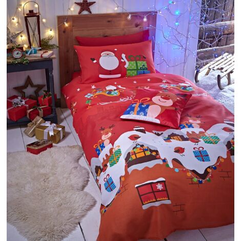 Catherine Lansfield - Set coordinato con copri-piumino e federe, per letto matrimoniale, dimensioni 200 x 200 cm + 2 federe 50 x 75 cm, 60% percalle di cotone e 40% poliestere.