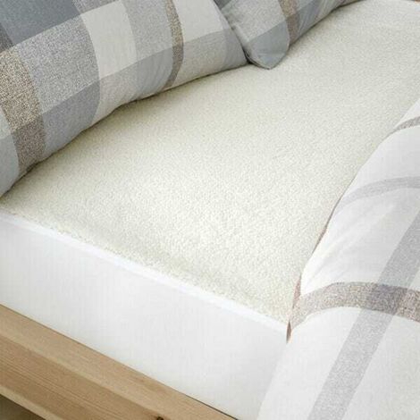 Catherine Lansfield Thermal Fleece Fitted Underblanket Double Cream