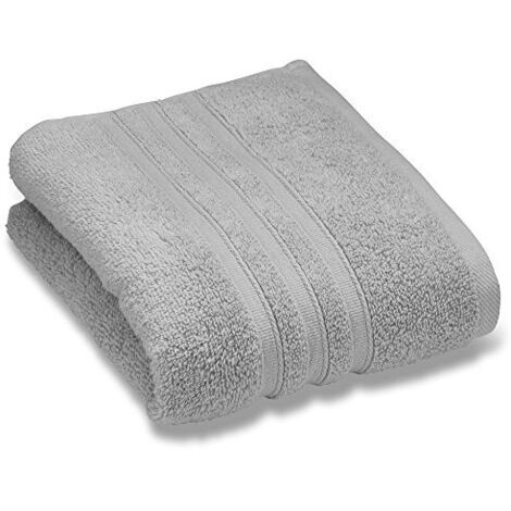 Catherine Lansfield zero Twist viso in coppia, cotone, crema, Cotone, Argento, asciugamano mani