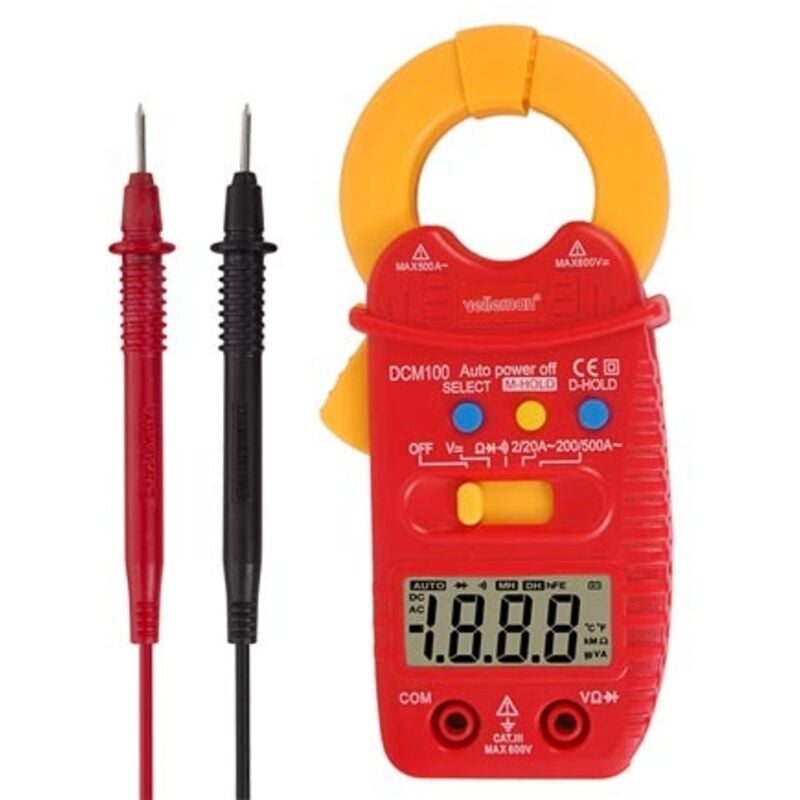 Velleman - Pinza amperometrica digitale - cat iii - 600 vac - con funzione data-hold