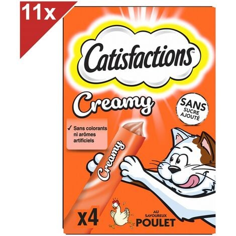 CATISFACTIONS Creamy Friandises au poulet pour chats 10g (4x11)