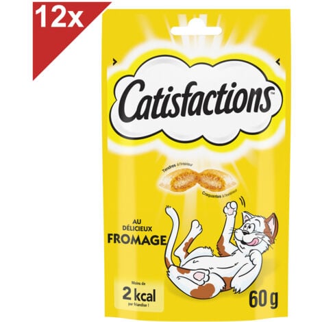 CATISFACTIONS Friandises au fromage pour chat et chaton (12x60g)