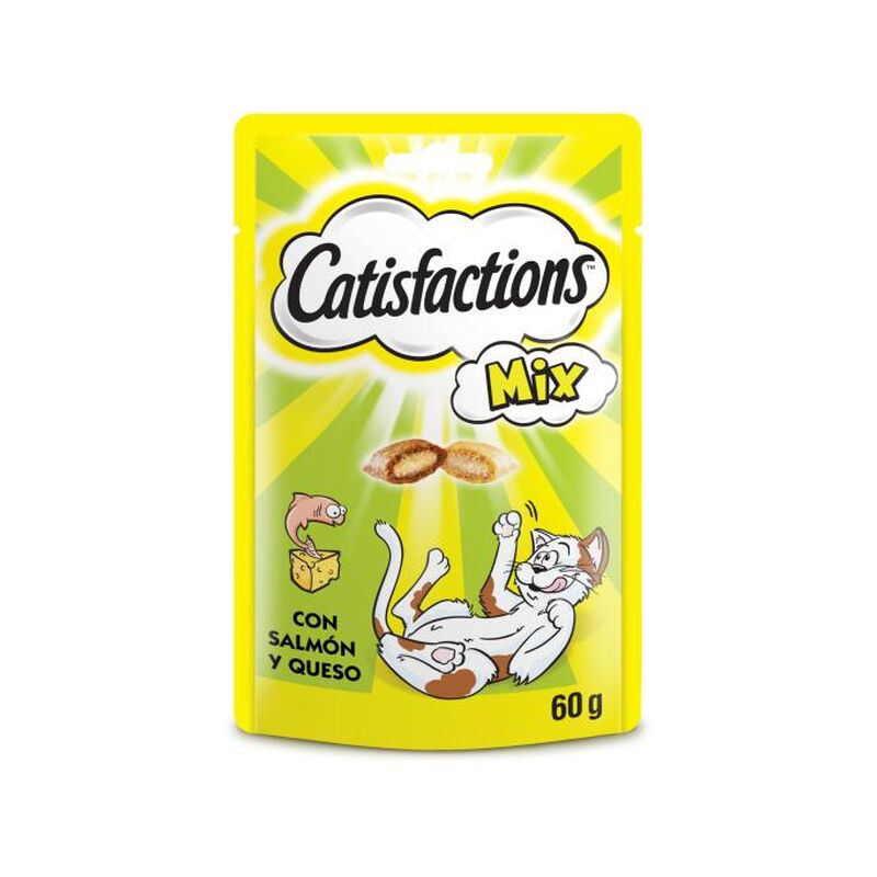 

Catisfactions Mix Queso&Salmon 60gr Premio para gatos