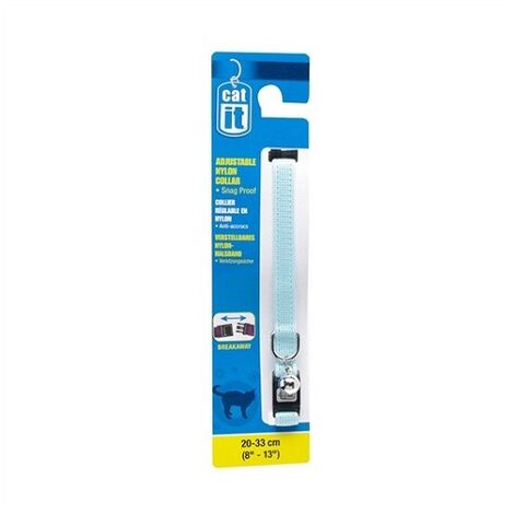 CATIT COLLAR Breakay Unicolor, azzurro