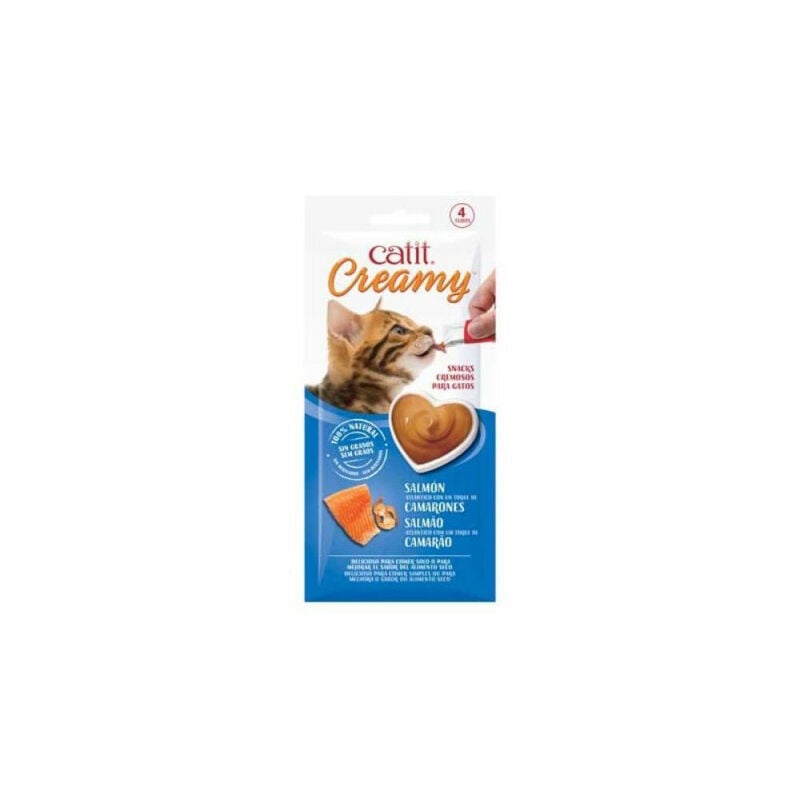 

Sin Marca - CATIT CREAMY SALMÓN/GAMBAS 4X10GR