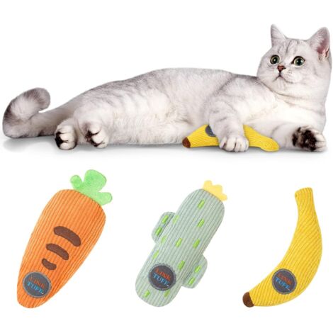 Catnip Plush Toy, 3 Pack Premium Catnip Toy for Cat and Kitten - Cat Stuffed Catnip Toys for Cat Scratch Playing Chew Cleaning Teeth