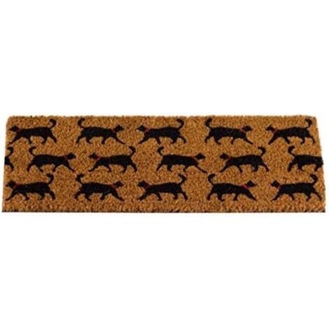 CATS Non Slip Doormat Entry Hallway Natural Coir Indoor Outdoor Welcome Door Mat Monarch Decoir Easy Clean