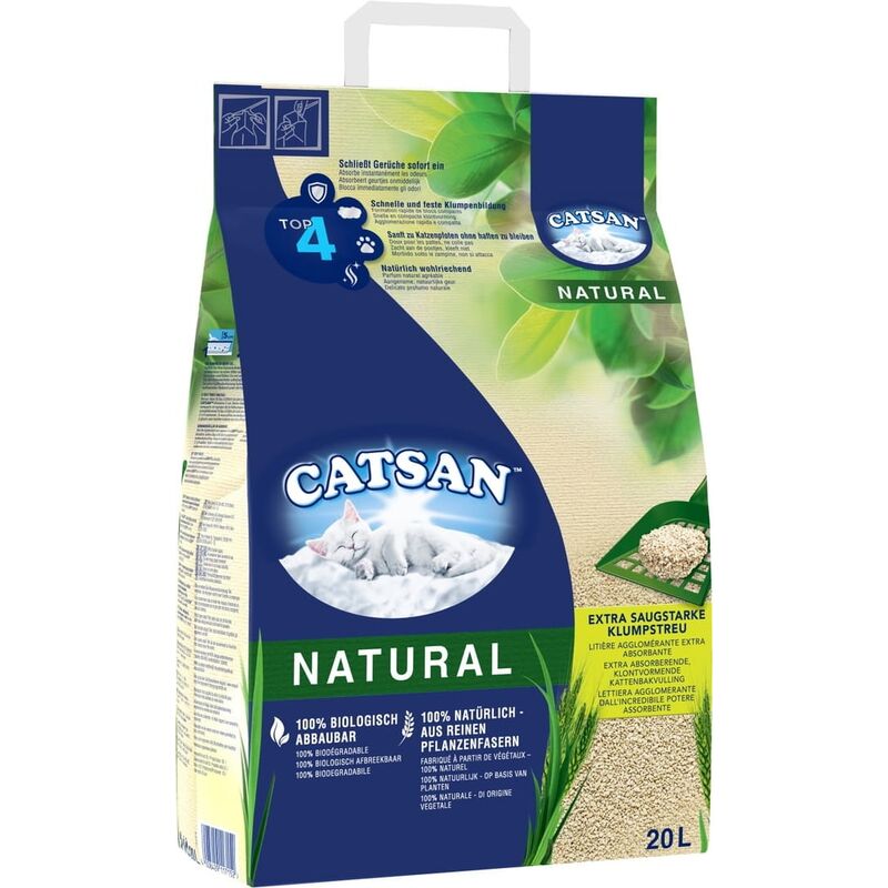 Catsan Natural Litiere Vegetale Agglomerante L