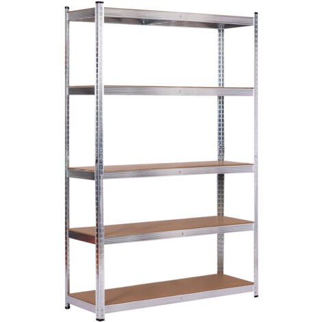 CATTER HOUSE CATTERHOUSE Max Pro 120x40x180cm Galvanisiertes Stahl- und MDF-Metallregal mit 5 verstellbaren Einlegeböden Trägt bis zu 875kg