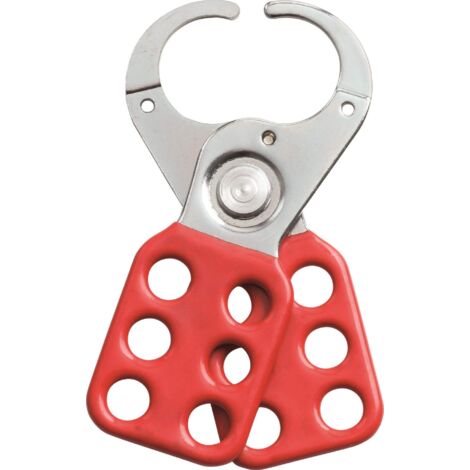 CATU ALM-6/25 - Morsetto per bobina, in acciaio resistente, rosso, diametro 25 mm, fori da 9 mm, lunghezza 112 mm