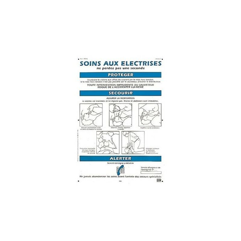 Catu AM-20-EX Plaque affiche "soins aux electrises"