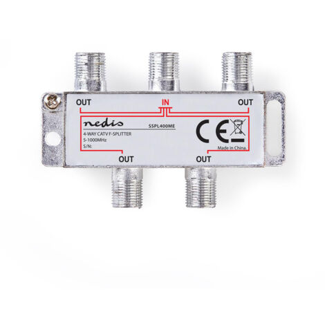 Catv splitter 5 - 1000 mhz einfugungsdampfung 80 db anzahl der ausgange 4 75 ohm zinklegierung
