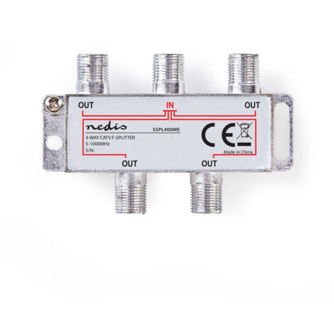Catv splitter 5 - 1000 mhz perte dinsertion 80 db nombre de sorties 4 75 ohm alliage de zinc 3