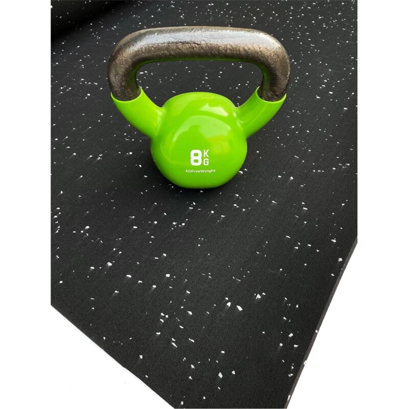 

Esterilla de Ejercicio y Fitness especial para Gimnasios | SPORT PREMIUM | Moteado Blanco | Base Negra - color :6mm de altura - 1'25m (Ancho) x 8m