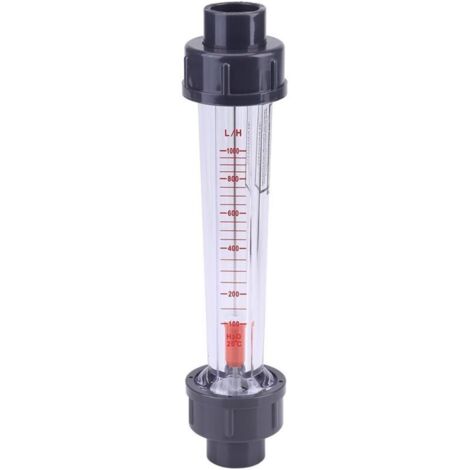 Caudalímetro angular de 100-1000 L/H para tubo de plástico, rotámetro de agua instantáneo LZS-15, caudalímetro de líquido, flotador de doble cable, conector hembra para tubo DN 15, A