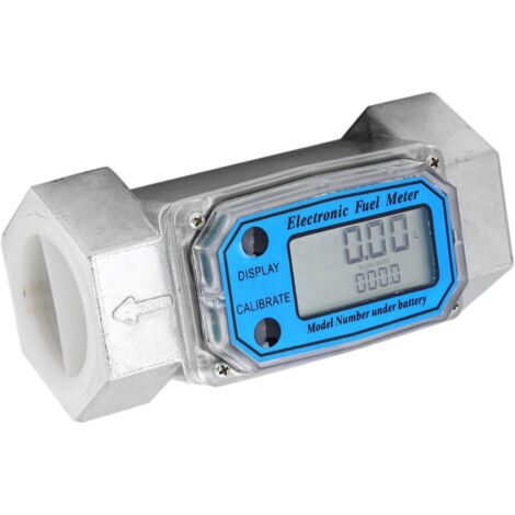 Caudalímetro de turbina de combustible, Caudalímetro de turbina, Mini caudalímetro digital de turbina de 15-120 L y 1,5 pulgadas NPT, Caudalímetro de combustible diésel para boquillas de gasolina