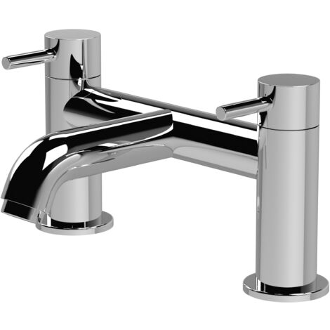 Cauldon Round Minimalist Deck Mounted Bath Filler Tap- Chrome - Balterley