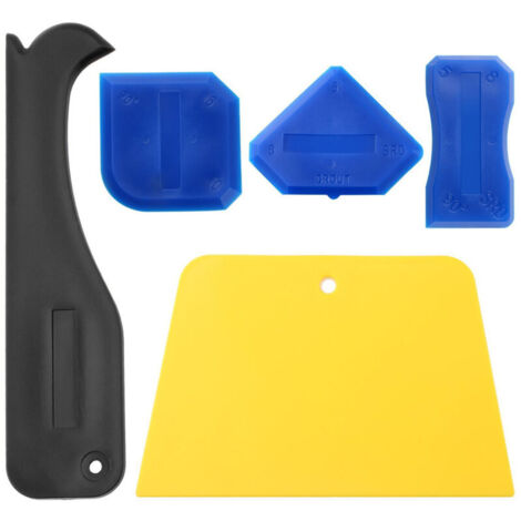 Caulk Remover Tool, 5-Piece Caulking Tool Kit, Plastic Sealant Spreader Scraper Kit, Grout Removal Tool, Beautification Tool