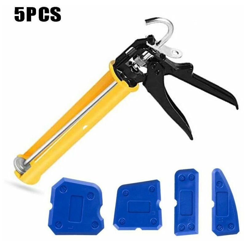 Caulking Gun Spray Cap with 4 Corner Scrapers