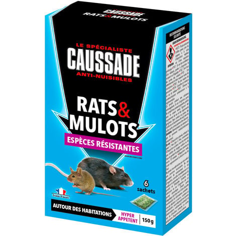 Caussade CARSPT100 Rats & Souris - 10 Pâte Appât prêt à l'emploi