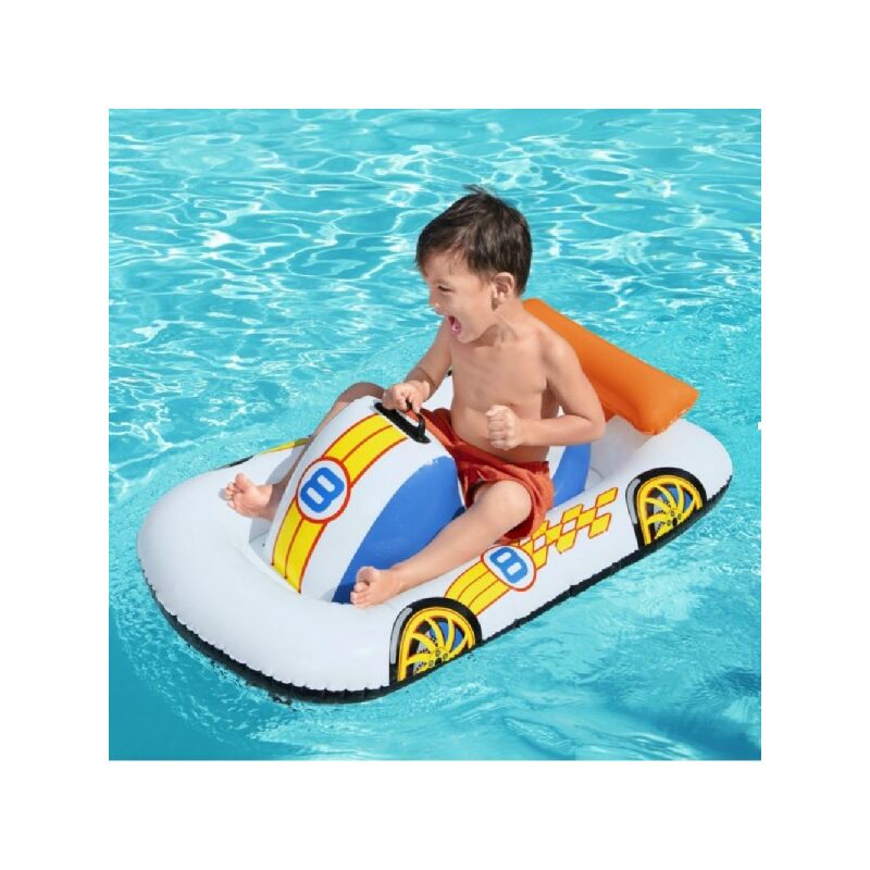 Trade Shop Traesio - Coche Deportivo Hinchable Caballete 110X75Cm Piscina Flotante Playa 41480