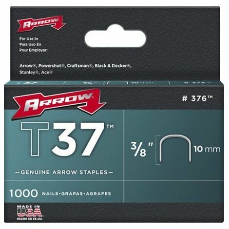 Cavalier Arrow T37 12mm Agrafes Robustes Pour T37, Fixation Rapide - Arrow