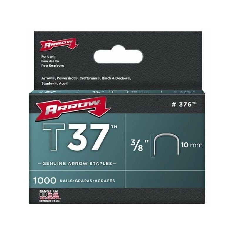 Arrow - Cavalier pour t37 - 12 mm boite de 5000- 378