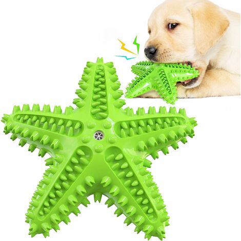 Cavaliers chien jouet à mâcher grinçant, durable en caoutchouc naturel brosse à dents de nettoyage des dents de chien pour tous les mâcheurs agressifs petits/moyens/grands chiens chiot