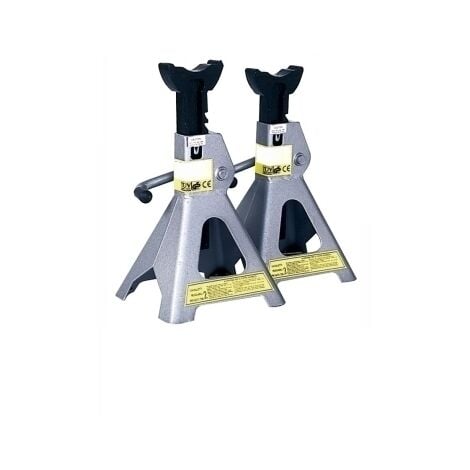 GRECOSHOP Cavalletti/Jack stand professionali 2 pz per auto/autoveicoli 3T/3000kg