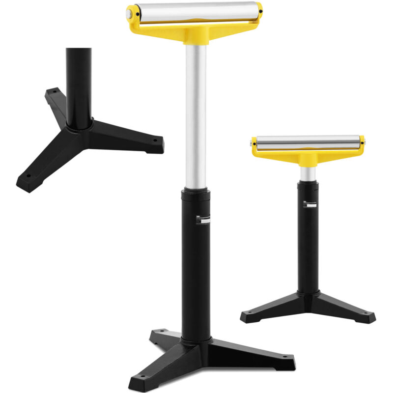 Supporto alimentatore a rulli per l'alimentazione di materiale lungo fino a 800 kg, altezza 600-970 mm