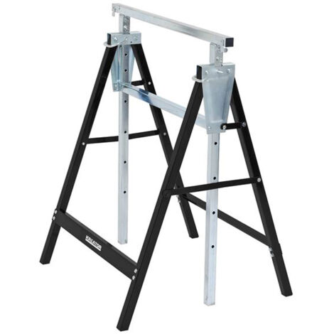 CAVALLETTO DA LAVORO ACCIAIO TELESCOPICO PIEGHEVOLE h130cm 180kg KREATOR COLTI26035