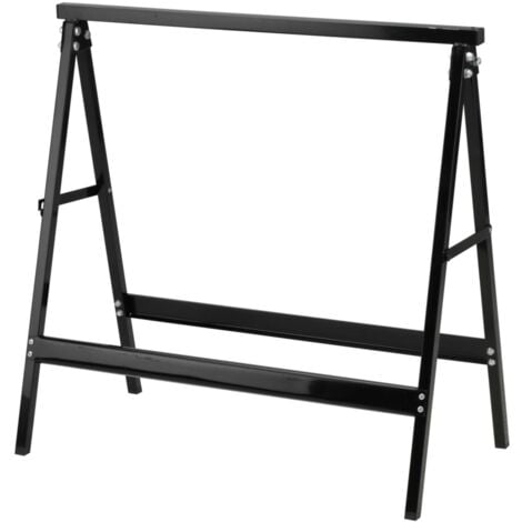 cavalletto da lavoro pieghevole essenza in acciaio colore nero con portata massima di 100 kg 37x78x76 cm